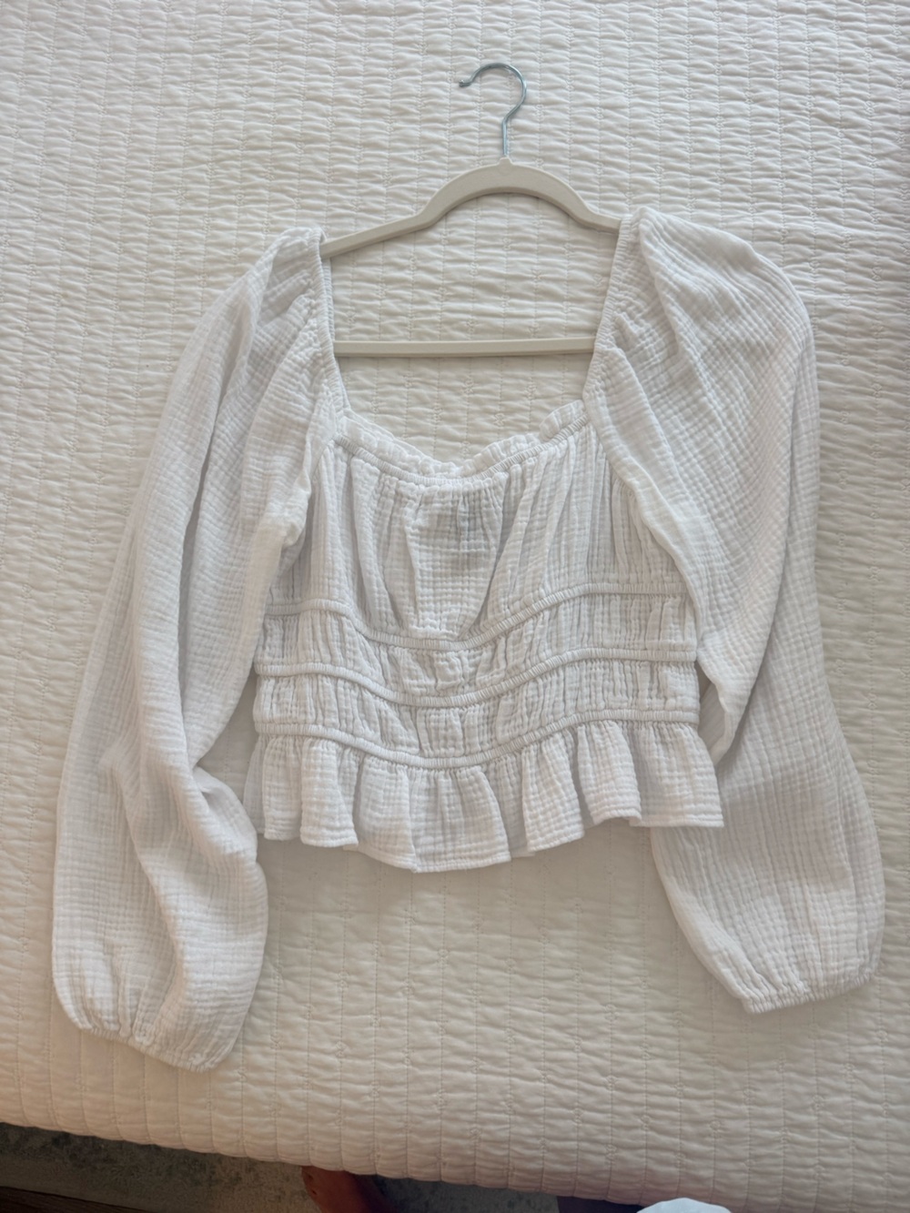 wild fable White Gauze Blouse
